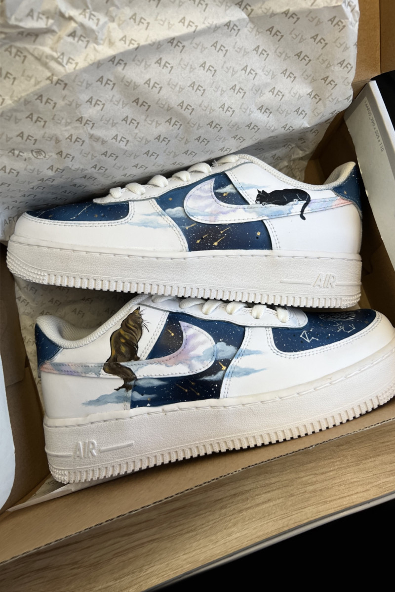 Chat & nuit étoilée - Air force 1